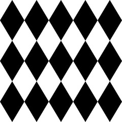 Decorative chess rhombus. Black & White grid pattern. Vector seamless patterns.