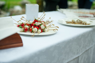 appetizer during a wedding party