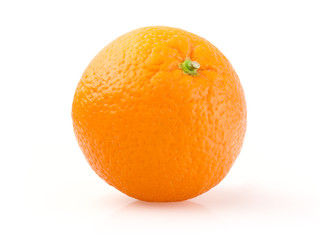 Orange on White Background