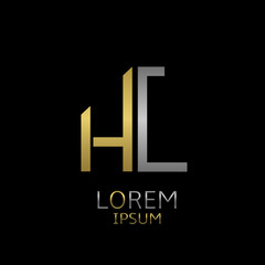 Fototapeta premium HC letters logo