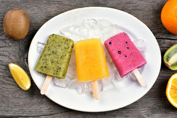 Popsicles ice cream from fruits
