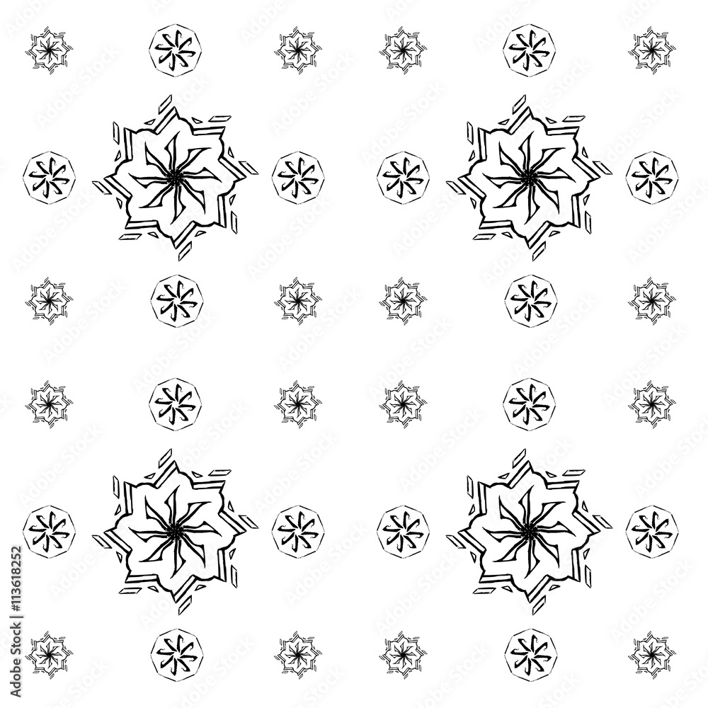 Poster abstract pattern in oriental style. design wall and floor tiles.