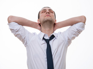 Young businessman relaxing