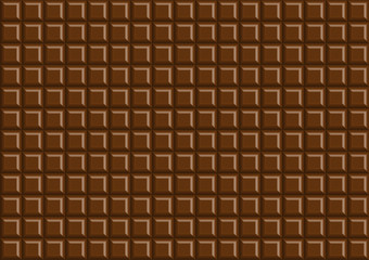 Dark chocolate bar background texture, Vector illustration.