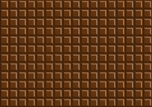 Dark chocolate bar background texture, Vector illustration.