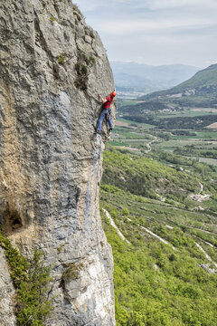 France, Orpierre, climber