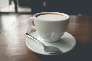 Hot cappuccino coffee