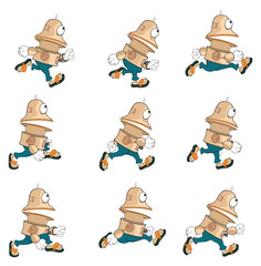 Cartoon Character Cute Robot for a Computer Game