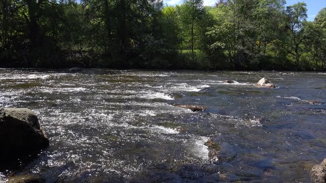 The River Spey that runs through the Balmoral Castle Estate in the Scottish Highlands. UK.