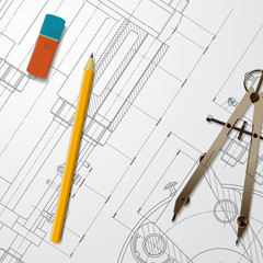 Engineer or architect illustration