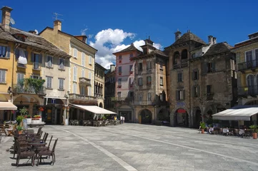 Foto op Canvas View on central square of Domodossola, Piedmont, Italy © haidamac