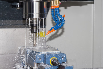 Industrial cnc machining working