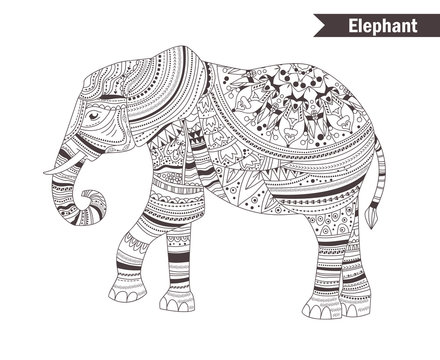 Elephant. coloring book