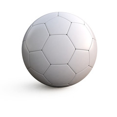 3d illustration of a white soccer ball