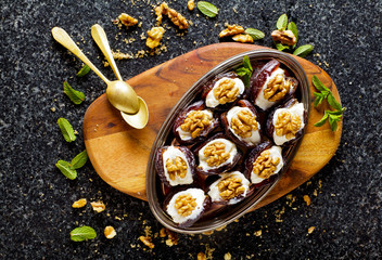 Dates Dessert for Ramadan on marble