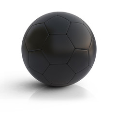 3d illustration of a black soccer ball