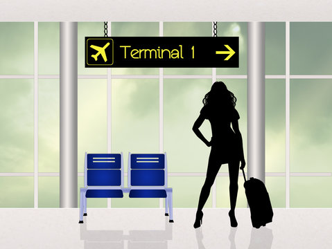 woman in the airport