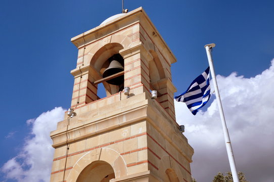 Glockenturm der Kapelle Geórgios auf der Spitze des Lykavittos in Athen