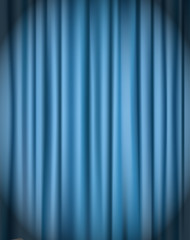 blue curtain background vector illustration