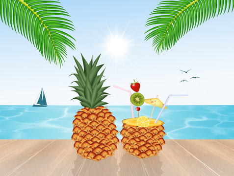 ananas cocktail fruit
