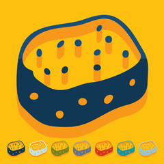 Fototapeta premium Flat design: sponge