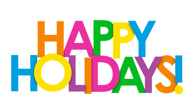 "HAPPY HOLIDAYS!" Overlapping Letters Vector Icon