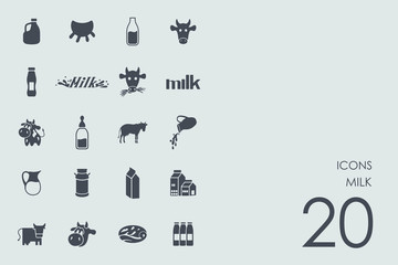 Set of milk icons