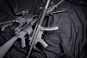 modern weapon, black background