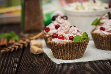 Homemade dessert from cottage cheese