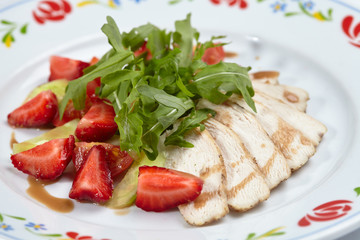 chicken fillet with salad