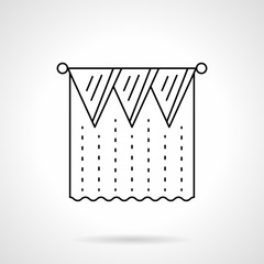 Pelmet curtain flat line vector icon