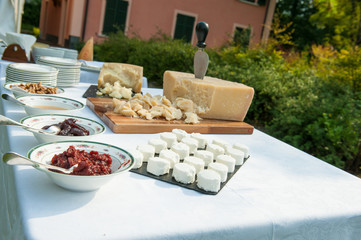 appetizer during a wedding party