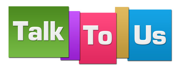 Fototapeta premium Talk To Us Colorful Stripes 