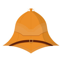 Illustration cartoon cork helmet on a white background. Isolate.