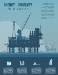 Energy industry infographic from vector.oil and gas industry infographic elements and Icon set.