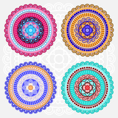 Colored vector mandalas