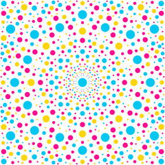 Circle abstract. Blue, yellow, red circles. Geometric circle pattern background. Circle shapes design. Motley abstract circles shape. 