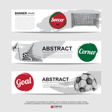 Abstract soccer( football ) banner