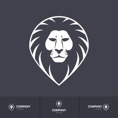 Naklejka premium Lion Head