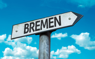 Bremen direction sign in a concept image - obrazy, fototapety, plakaty
