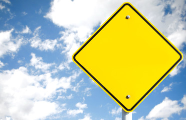 Blank yellow with sky background