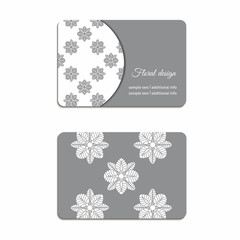 Fototapeta premium Ornate horizontal vintage business cards. Template for invitations or announcements.
