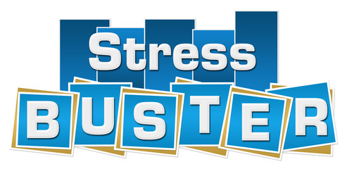 Stress Buster Blue Stripes Squares 