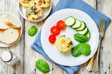 Bacon Spinach egg muffin