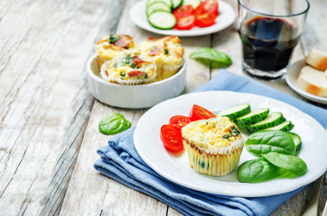 Bacon Spinach egg muffin