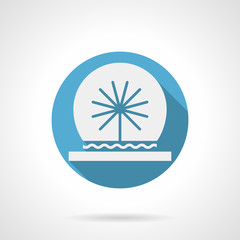 Spherical fountain round flat vector icon