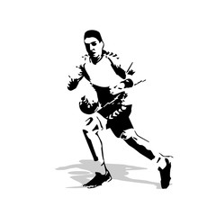 Handball player abstract vector illustration. Team sport handbal