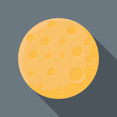 Moon icon, flat style