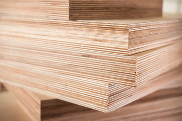 plywood boards on the furniture industry - obrazy, fototapety, plakaty
