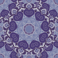 Seamless  vector  background with mandala. 